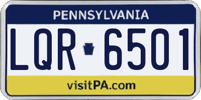 PA license plate LQR6501