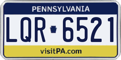 PA license plate LQR6521