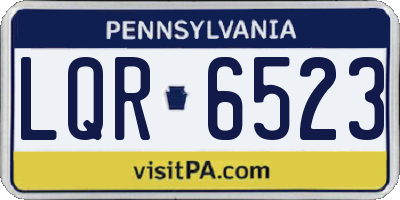 PA license plate LQR6523