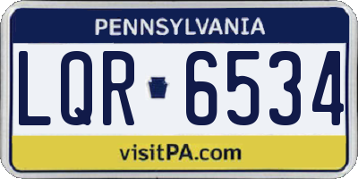 PA license plate LQR6534