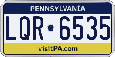 PA license plate LQR6535