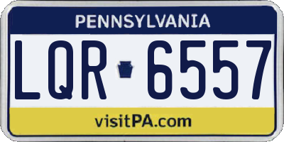 PA license plate LQR6557