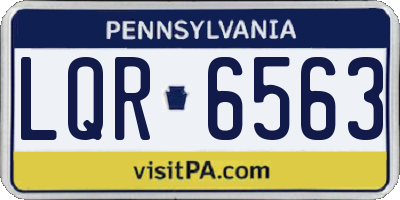 PA license plate LQR6563