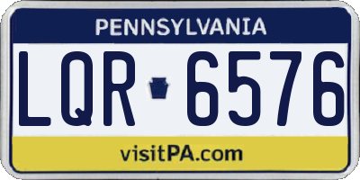 PA license plate LQR6576