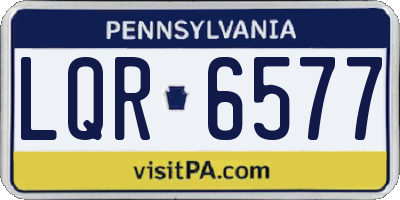 PA license plate LQR6577