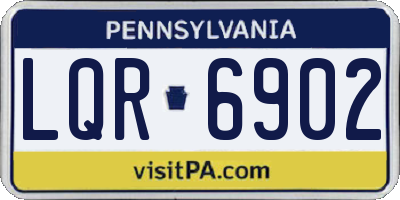 PA license plate LQR6902