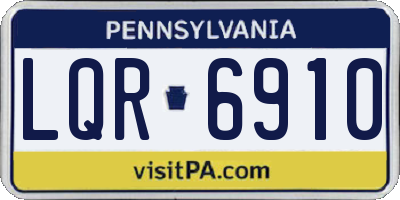 PA license plate LQR6910