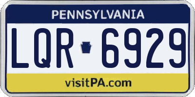 PA license plate LQR6929