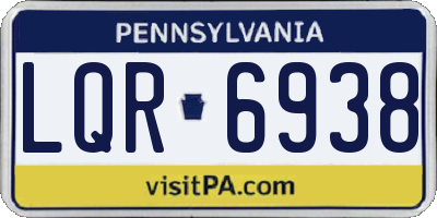 PA license plate LQR6938