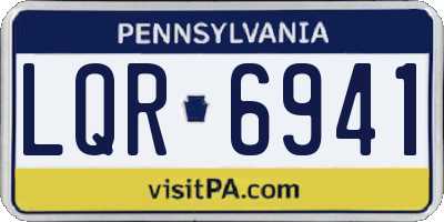 PA license plate LQR6941