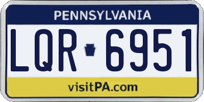 PA license plate LQR6951
