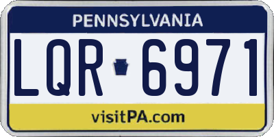 PA license plate LQR6971