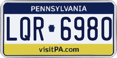 PA license plate LQR6980
