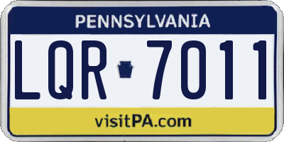 PA license plate LQR7011