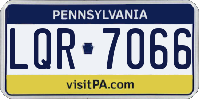 PA license plate LQR7066