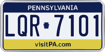 PA license plate LQR7101