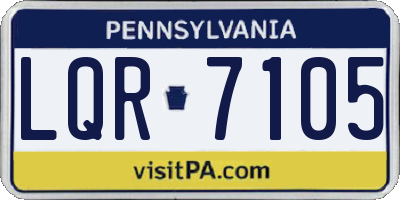 PA license plate LQR7105