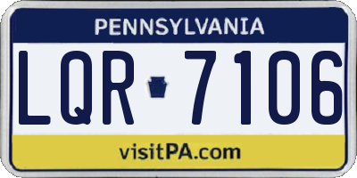 PA license plate LQR7106
