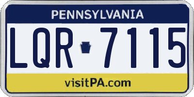PA license plate LQR7115