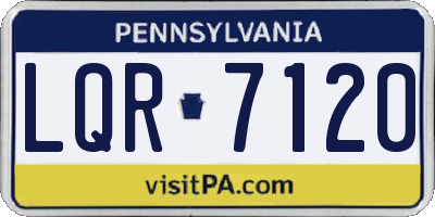 PA license plate LQR7120