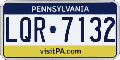 PA license plate LQR7132