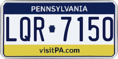 PA license plate LQR7150