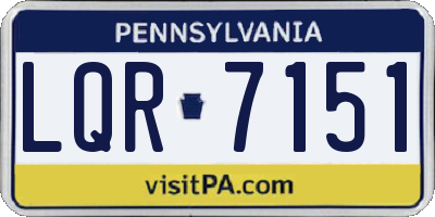 PA license plate LQR7151