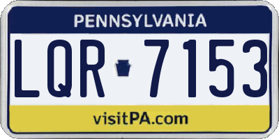 PA license plate LQR7153