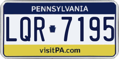 PA license plate LQR7195