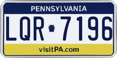 PA license plate LQR7196