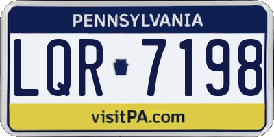 PA license plate LQR7198