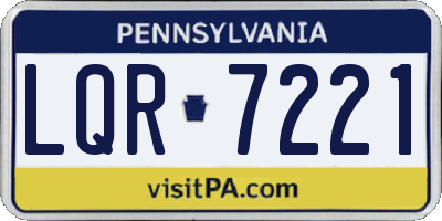 PA license plate LQR7221
