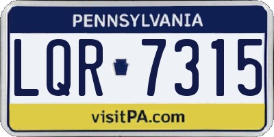 PA license plate LQR7315