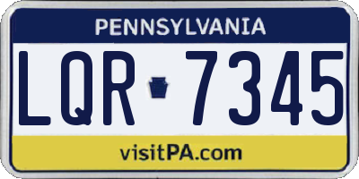 PA license plate LQR7345