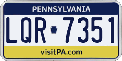 PA license plate LQR7351