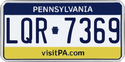 PA license plate LQR7369