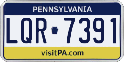 PA license plate LQR7391