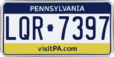 PA license plate LQR7397