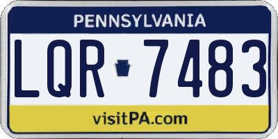 PA license plate LQR7483