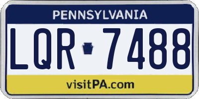 PA license plate LQR7488