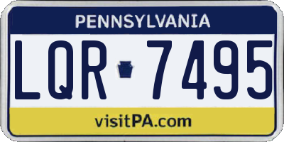 PA license plate LQR7495