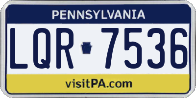 PA license plate LQR7536