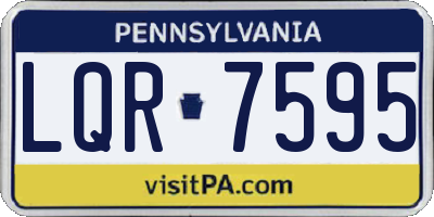 PA license plate LQR7595