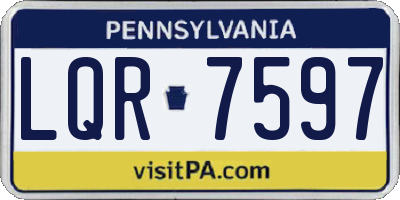 PA license plate LQR7597