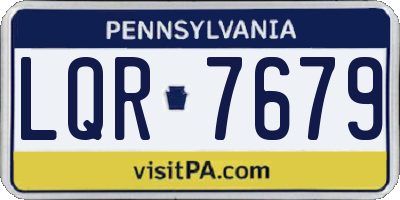 PA license plate LQR7679