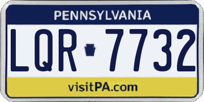 PA license plate LQR7732