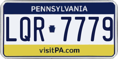 PA license plate LQR7779