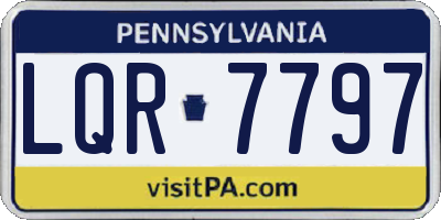 PA license plate LQR7797