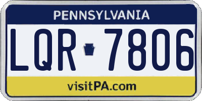 PA license plate LQR7806