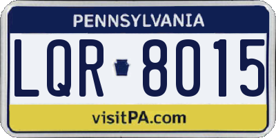 PA license plate LQR8015
